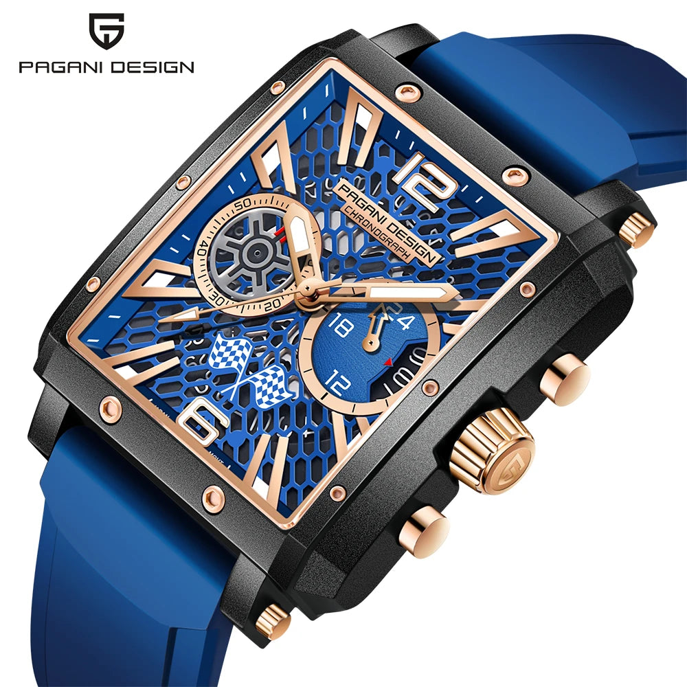 PAGANI DESIGN Top Brand Men's Automatic Quartz Watch Chronograph Waterproof Sport Sapphire Glass Luxury Clock 1725 Zegarek Meski