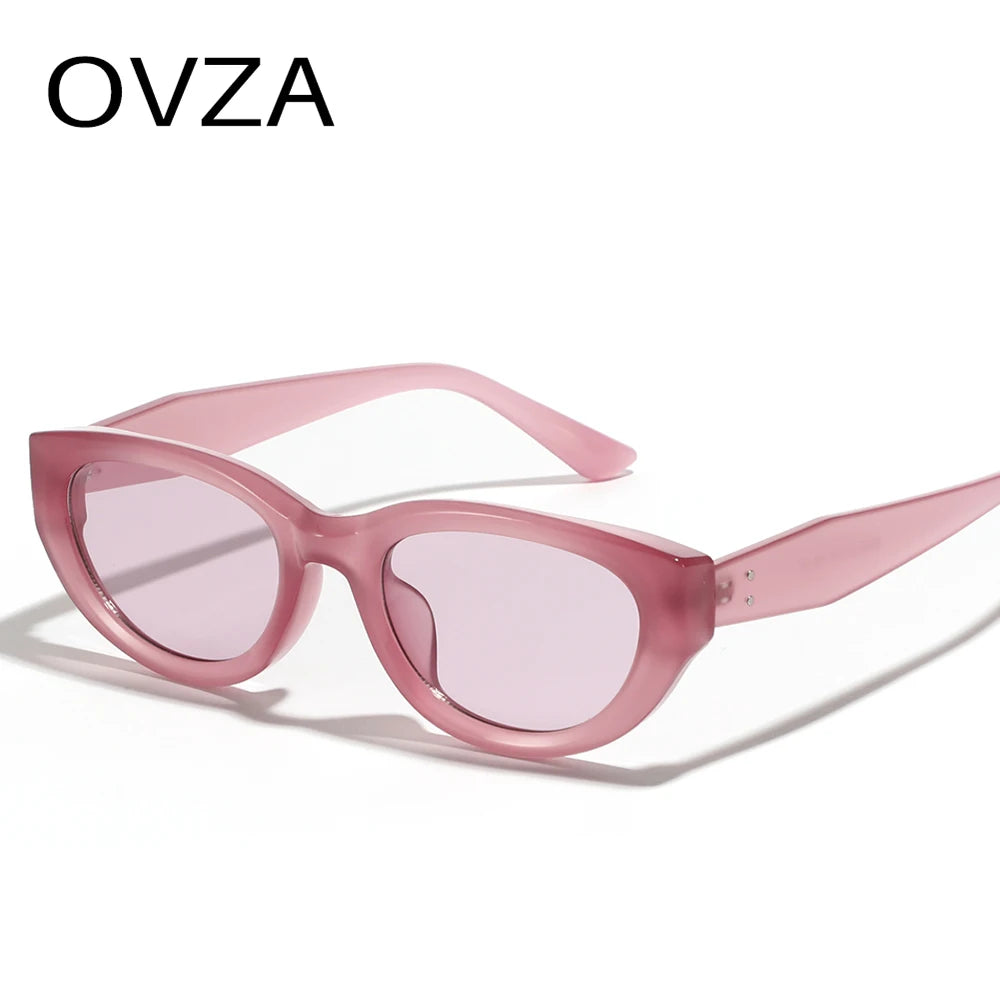 OVZA Fashion Pink Womens Sunglasses Brand Designer Cat Eye Sun glasses Mens S7024