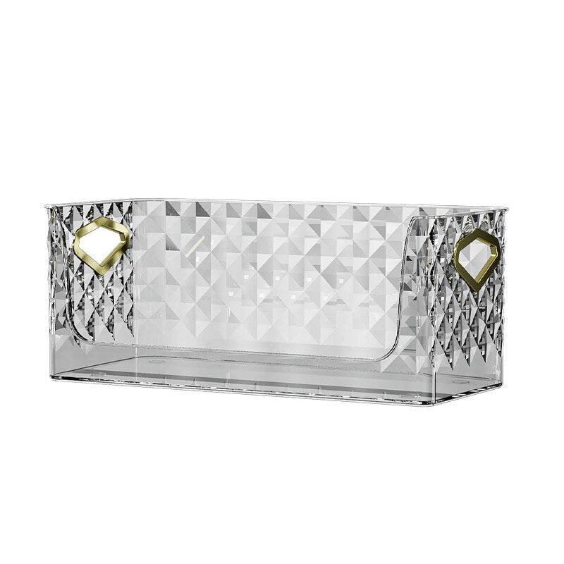 Light Luxury Diamond Desktop Cosmetic Storage Box Home Bathroom Jewelry Underwear Mask Finishing Storage Basket Storage Basket - THEMASTER